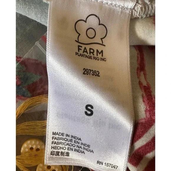 Farm Rio Tie Dye Rainbow Patchwork Maxi Dress S Blue Multi NEW 297352 - Picture 10 of 15